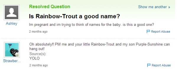 Is rainbow trout a good name?