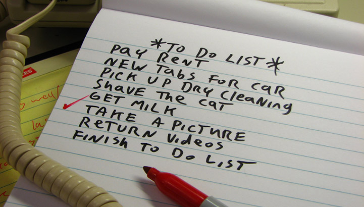 Tasks to-do list