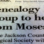 “Genealogy group to hear from Moses”